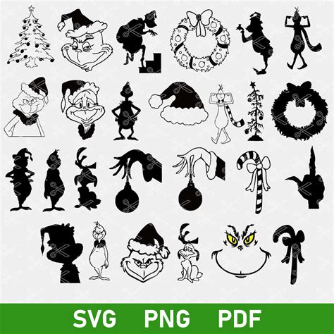 Grinch Silhouette Bundle Svg, Grinch Svg, Grinch Christmas S - Inspire Uplift