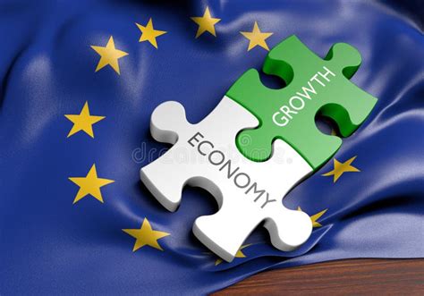 Europe Industry And European Union Economy Concept Stock Illustration ...