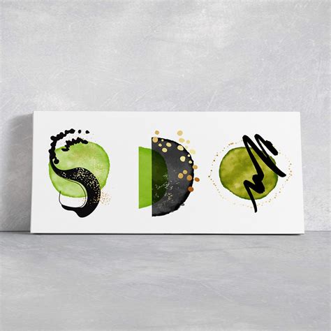 Green Minimalist Wall Art Canvas | by Stunning Canvas Prints