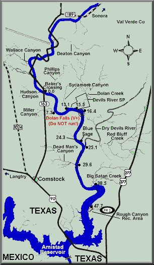 Devils River map courtesy Texas Parks & Wildlife Department in 2020 ...