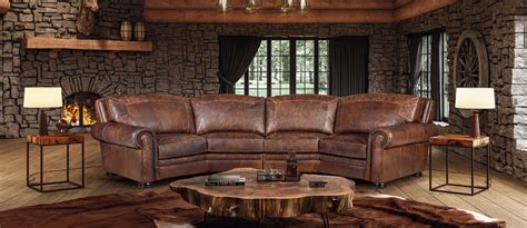 Rustic Leather Sofa Bed | Baci Living Room