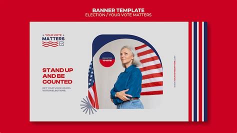 Free PSD | Election banner design template