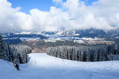 Ski Resort in the Austrian Alps Stock Image - Image of active, winter: 141544851