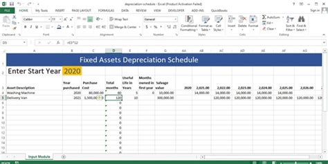 Fixed Asset Management & Depreciation Excel Template :: SoftwareHub NG