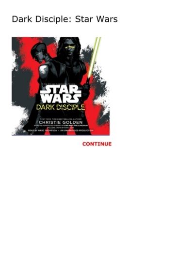 pdf book Dark Disciple: Star Wars