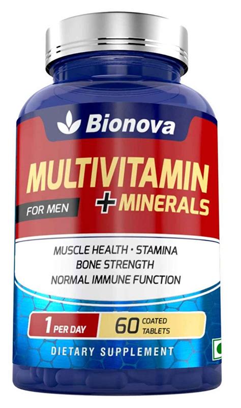 Multivitamin for Men – vitamins and minerals for muscular health, bone health, stamina & immune ...