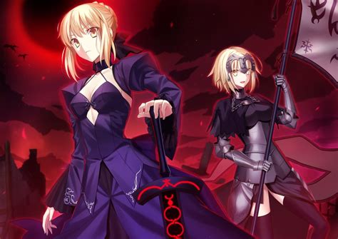 Two female anime characters digital wallpaper, Fate Series, Fate/Grand ...