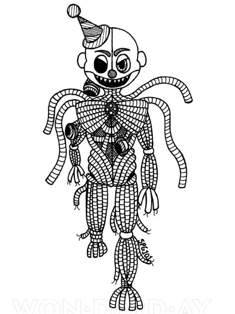 Ennard from Five Nights at Freddy's coloring page - Download, Print or Color Online for Free