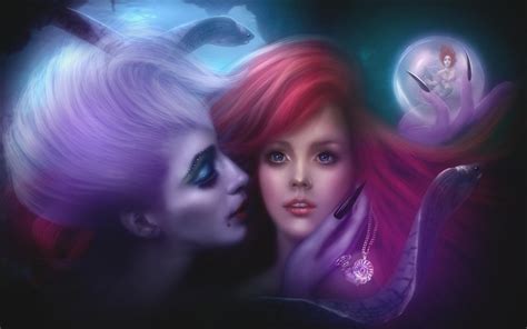 HD Princess Ariel Movie Little Mermaid Animated Film Fanart Dark Fantasy Walt Disney HD Free ...