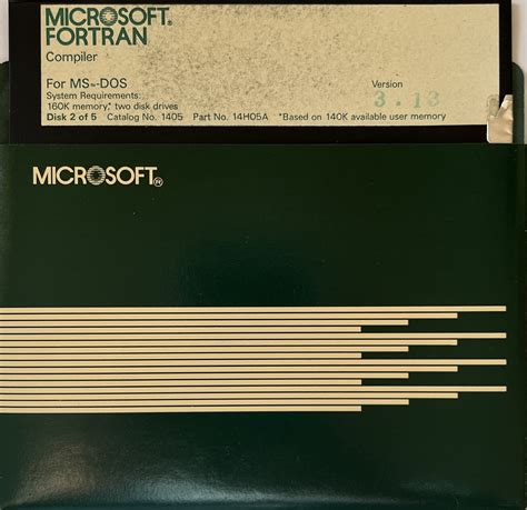 Microsoft FORTRAN Compiler Version 3.13 : Microsoft : Free Download ...