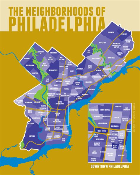 JK|GD Infographics : The Neighborhoods of Philadelphia