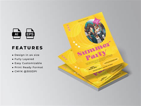 Summer Party Flyer Template Graphic by artnivora.std · Creative Fabrica