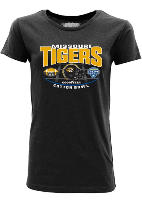 Missouri Tigers Womens 2023 Cotton Bowl Bound T-Shirt - BLACK