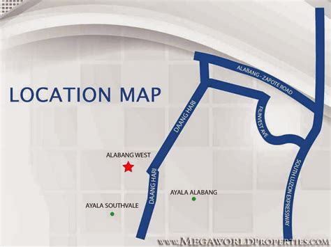 Megaworld: Alabang West: Location Map