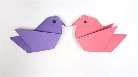 How to Make an Easy Origami Bird - DIY Paper Bird Tutorial - YouTube