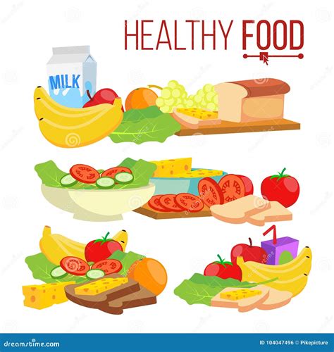 Healthy Food Vector. Help Health-Care. Healthy Eating Concept. Health ...