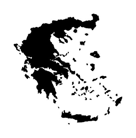 Greece Map Black Only · Free image on Pixabay