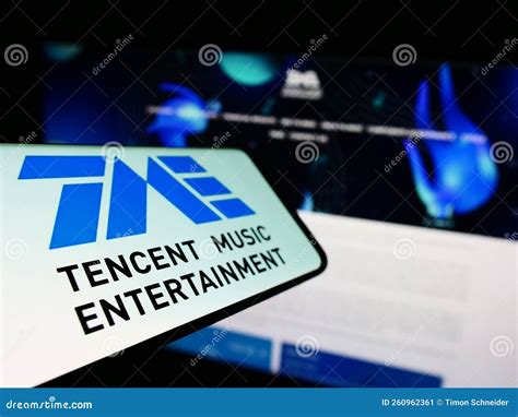 Smartphone with Logo of Chinese Company Tencent Music Entertainment ...