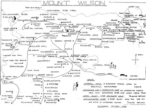 Mt Wilson map 1994 by Libby Raines Mount Wilson, Historic Properties ...