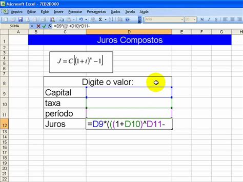 Calcular Juros Compostos Excel Formula - IMAGESEE