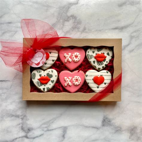 Valentine's Day Cookies Gift Box Set, Teacher's Gifts, Boyfriend ...