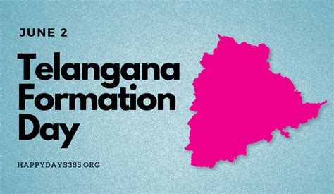 Telangana Formation Day - June 2, 2022 - Happy Days 365