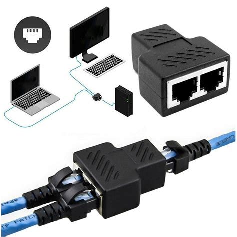 Buy RJ45 Splitter Connector Adapter, EEEkit USB to RJ45 Port Dual ...