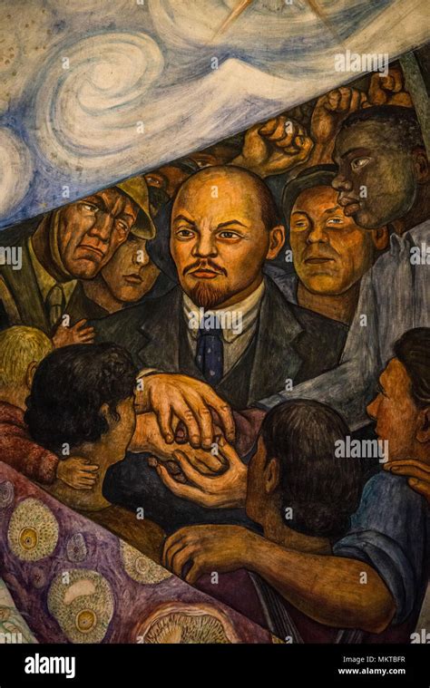 Lenin in the Mural by Diego Rivera 'Man at the Crossroads' or 'Man, Controller of the Universe ...