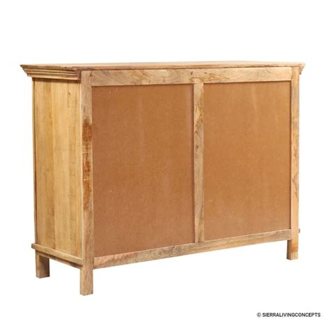 Rustic Solid Wood 4 Door Handcrafted Sideboard.