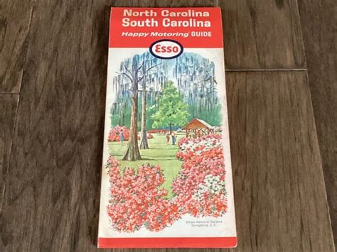 1964 ESSO NORTH Carolina South Carolina Road Map $9.99 - PicClick