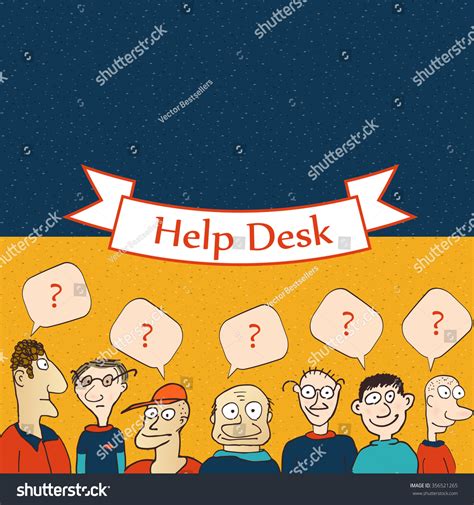 Help Desk Board Vector Style Cartoon Stock Vector (Royalty Free ...