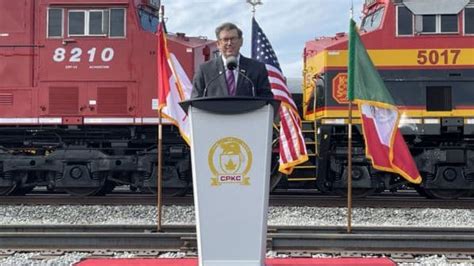 Final spike driven to mark completion of CPKC merger - International Railway Journal