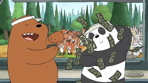 Money Shower | We Bare Bears | We bare bears, Bare bears, We bare bears wallpapers