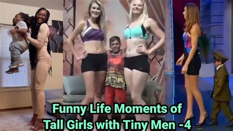 Funny Life Moments of Tall Girls with Tiny Men - 4 | tall woman short man | tall girl lift carry ...