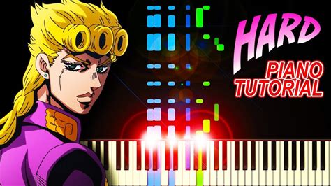 Giorno's Theme (from Jojo's Bizarre Adventure: Golden Wind) - Piano Tutorial - YouTube