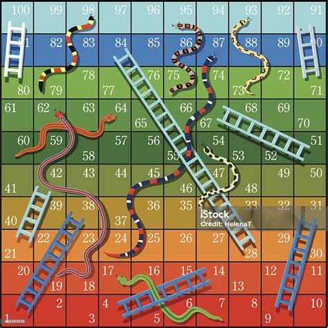 Snakes And Ladders Stock Illustration - Download Image Now - Snakes and Ladders, Board Game ...