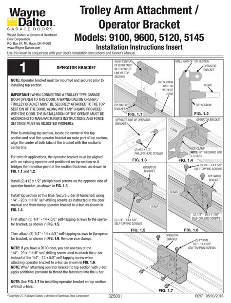 WAYNE-DALTON 9100 INSTALLATION INSTRUCTIONS Pdf Download | ManualsLib