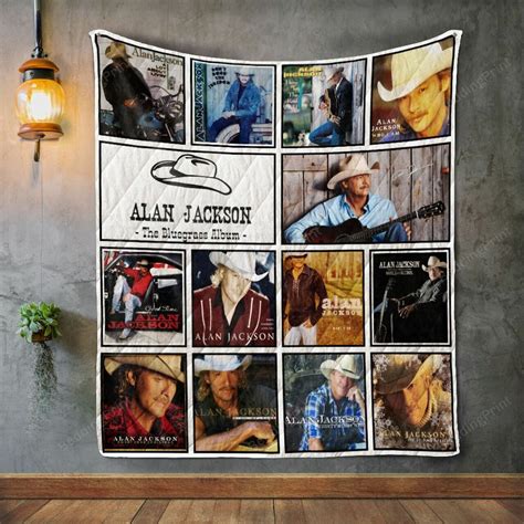 Alan Jackson Album Covers Quilt Blanket - Dreamrooma