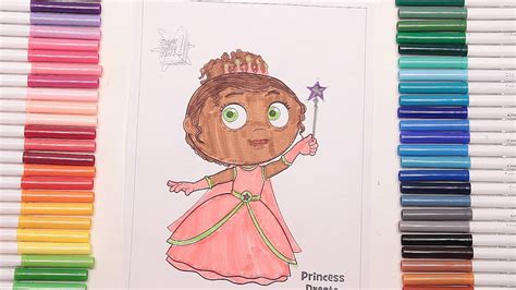 Super WHY Princess Pea Coloring Page