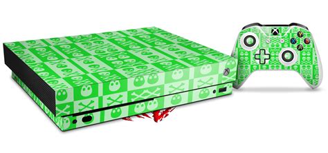 XBOX One X Console Controller Bundle Skins Skull And Crossbones Pattern ...