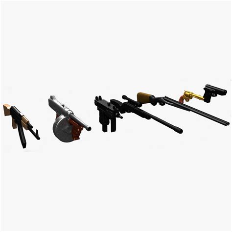 3D Gun Pack Model - TurboSquid 1798571