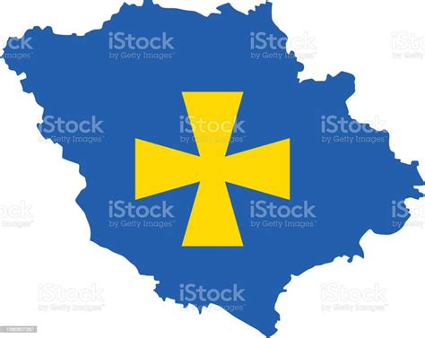 Flag Map Of The Poltava Oblast Ukraine Stock Illustration - Download Image Now - Cartography ...