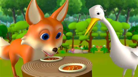 The Fox and The Stork Story in English 3D Animated Moral Stories for Kids Bedtime Stories - YouTube