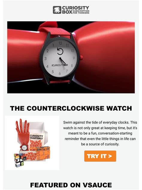 Curiosity Box: Vsauce Feature: The Counterclockwise Watch | Milled