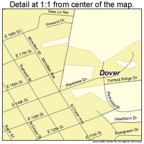 Dover Ohio Street Map 3922456