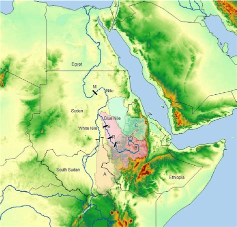 South Sudan Nile River Map