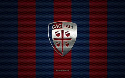 Download wallpapers Cagliari Calcio logo, Italian football club, metal ...