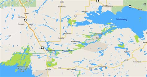 French River Provincial Park Map - Washington Map State