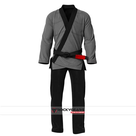 Custom Grey Black Brazilian Jiu Jitsu Gi | Boxing & MMA Equipment