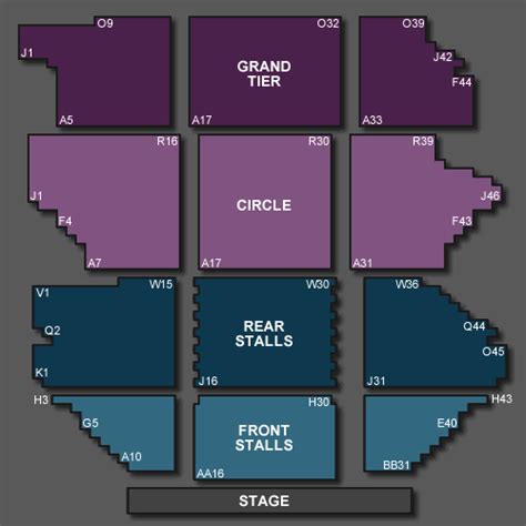 Palace Theatre Manchester Seating Plan Best Seats - Rectangle Circle